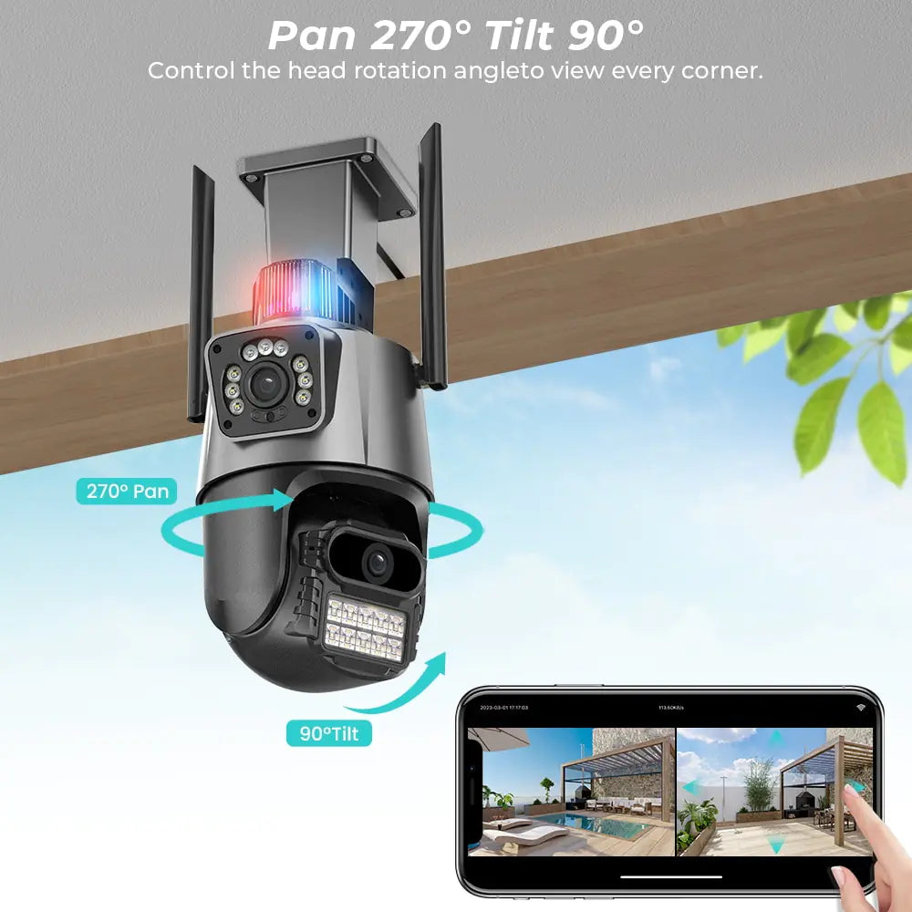 Cutting-Edge 4K 4MP Dual Screen PTZ WiFi Camera