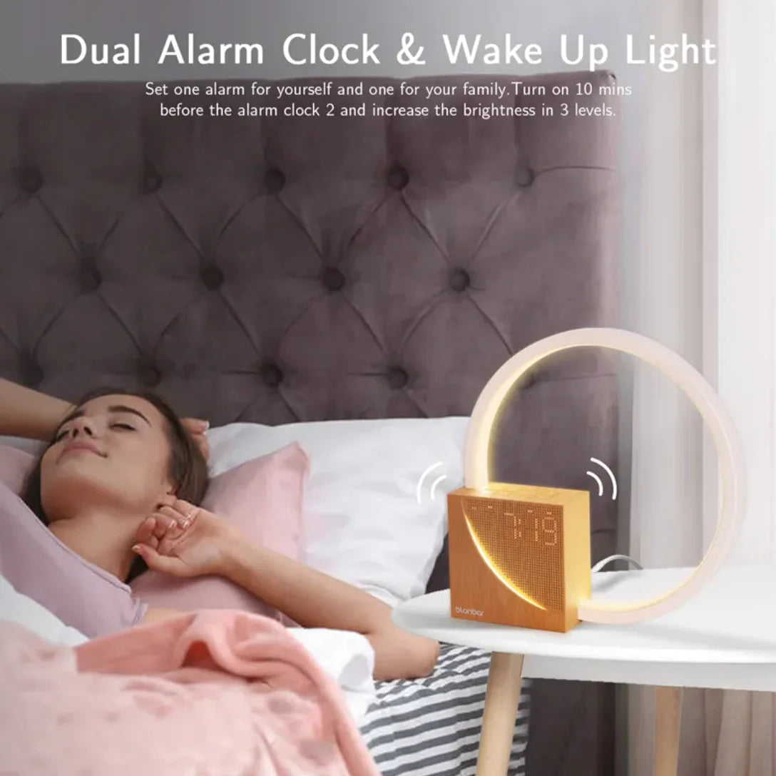 Touch Control Bedside Lamp with Alarm Clock