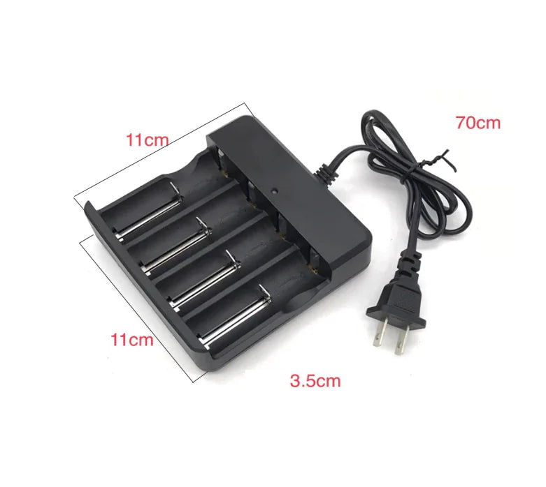 Li-ion Lithium Smart Charger 3.7V 2 4 6 Slot For 16340/14500/26650 RCR123 USA A+