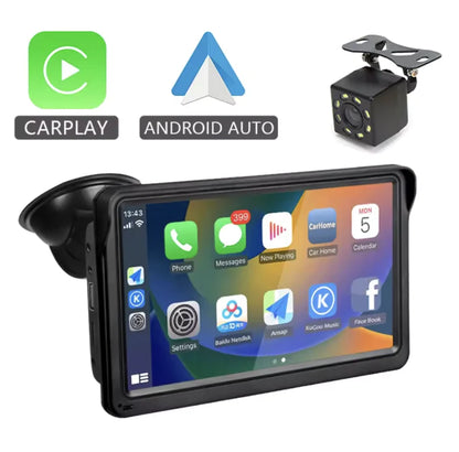 7-Inch Car Display with Wireless CarPlay Support