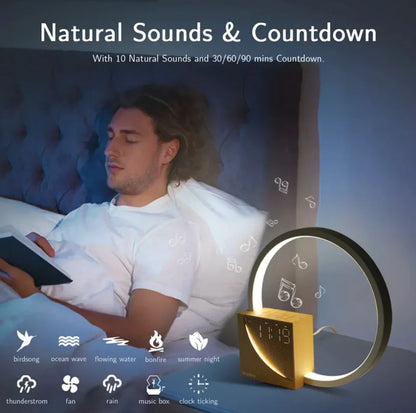 Touch Control Bedside Lamp with Alarm Clock