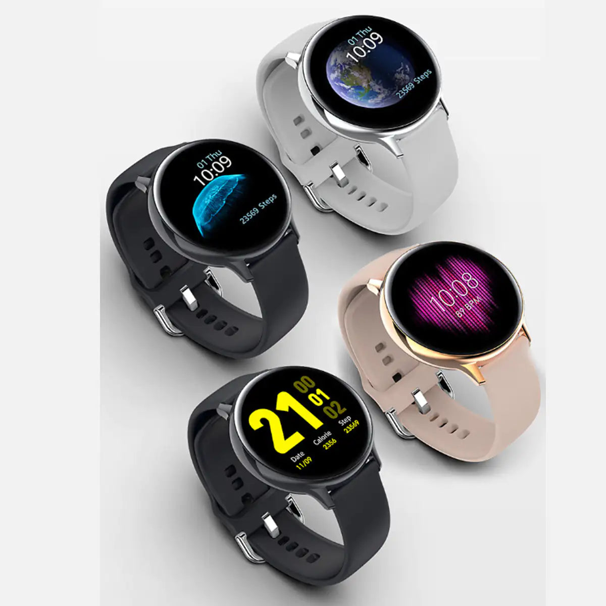 Smart Watch Round Face  Health Monitoring and Activity Tracker