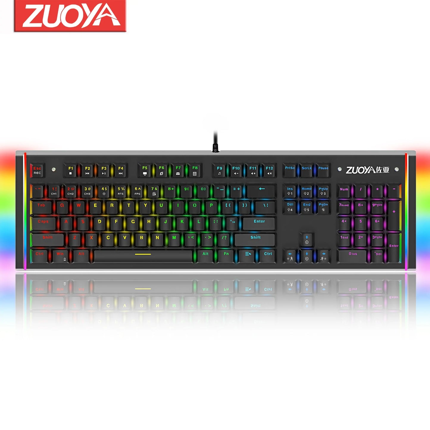 RGB Mix Backlit Wired Gaming Mechanical Keyboard