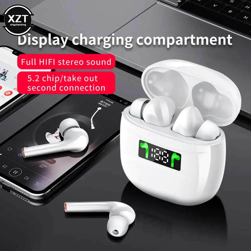 TWS Bluetooth Earphone Wireless 5.2 Headphone With Mic IPX7 Waterproof Earbuds