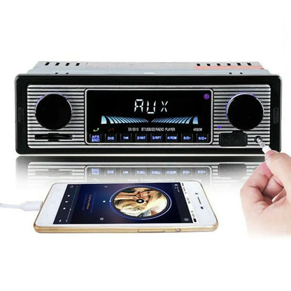 Bluetooth Vintage Car FM Radio MP3 Player USB Classic Stereo Audio Receiver AUX