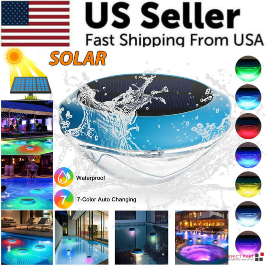 Solar LED RGB Light Outdoor Garden Pond Swimming Pool Floating Waterproof Lamps