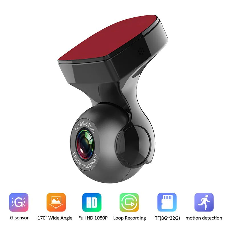 170° WiFi Dash Cam Recorder Car Camera HD 1080P Car DVR Vehicle Video G-Sensor