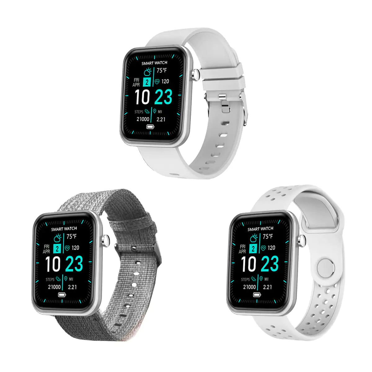 Advanced Smartwatch With Three Bands And Wellness + Activity Tracker